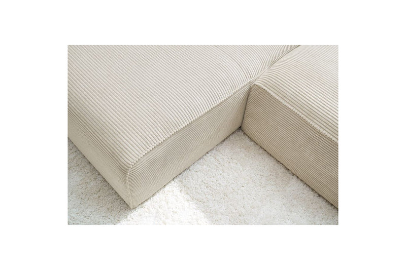 MEGEVE fixed corner sofa in corduroy - Left corner - BOBOCHIC - The Bradery