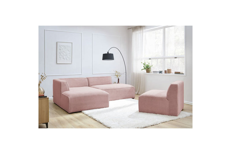 MEGEVE fixed corner sofa in corduroy - Left corner - BOBOCHIC - The Bradery