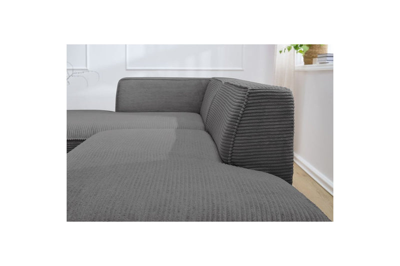 MEGEVE fixed corner sofa in corduroy - Left corner - BOBOCHIC - The Bradery