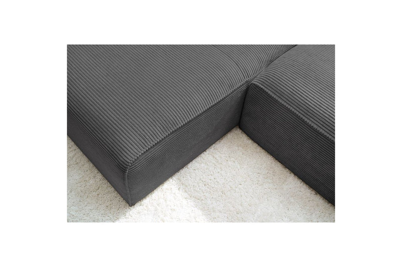 MEGEVE fixed corner sofa in corduroy - Left corner - BOBOCHIC - The Bradery