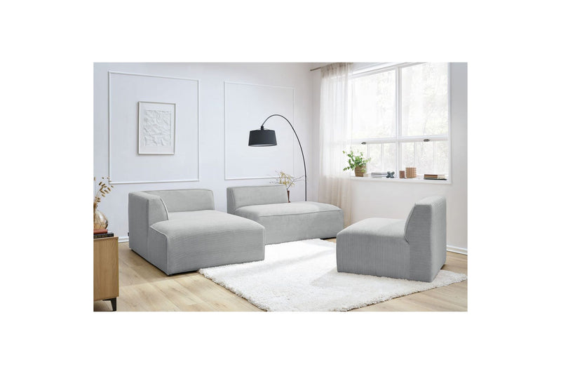 MEGEVE fixed corner sofa in corduroy - Left corner - BOBOCHIC - The Bradery