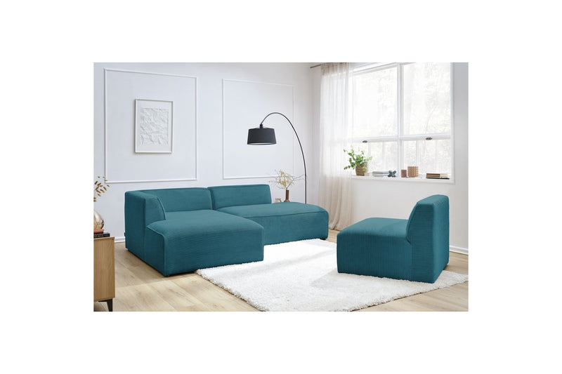 MEGEVE fixed corner sofa in corduroy - Left corner - BOBOCHIC - The Bradery