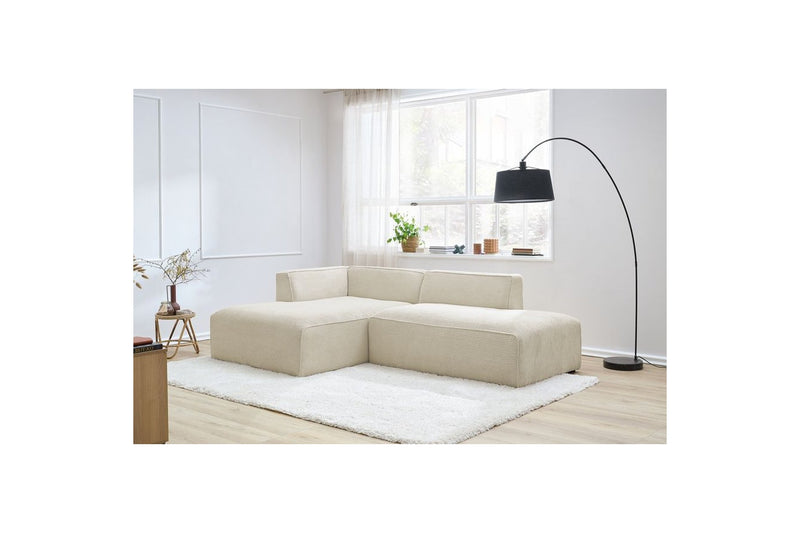 MEGEVE fixed corner sofa in corduroy - Left corner - BOBOCHIC - The Bradery