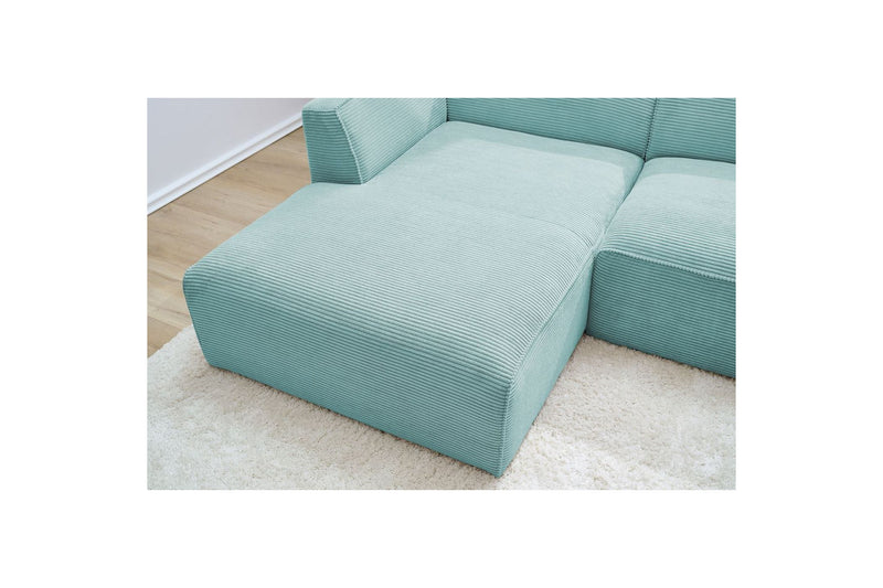 MEGEVE fixed corner sofa in corduroy - Left corner - BOBOCHIC - The Bradery