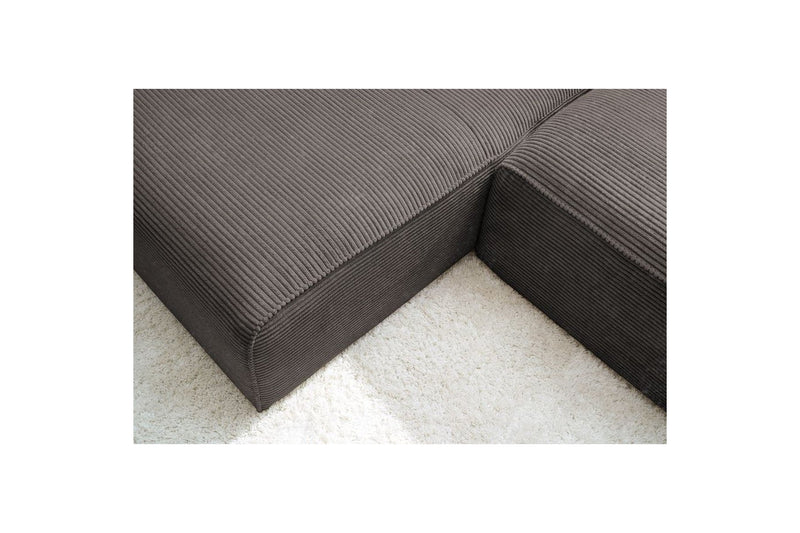 MEGEVE fixed corner sofa in corduroy - Left corner - BOBOCHIC - The Bradery