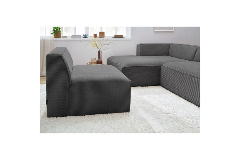 MEGEVE fixed corner sofa in corduroy - Left corner - BOBOCHIC - The Bradery