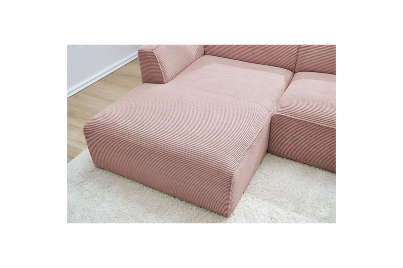 MEGEVE fixed corner sofa in corduroy - Left corner - BOBOCHIC - The Bradery