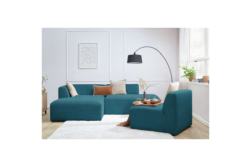 MEGEVE fixed corner sofa in corduroy - Left corner - BOBOCHIC - The Bradery