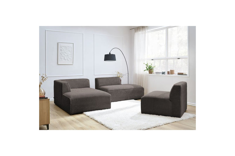 MEGEVE fixed corner sofa in corduroy - Left corner - BOBOCHIC - The Bradery