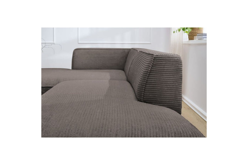 MEGEVE fixed corner sofa in corduroy - Left corner - BOBOCHIC - The Bradery