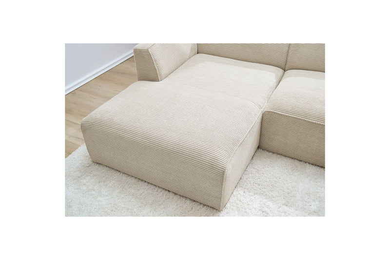 MEGEVE fixed corner sofa in corduroy - Left corner - BOBOCHIC - The Bradery