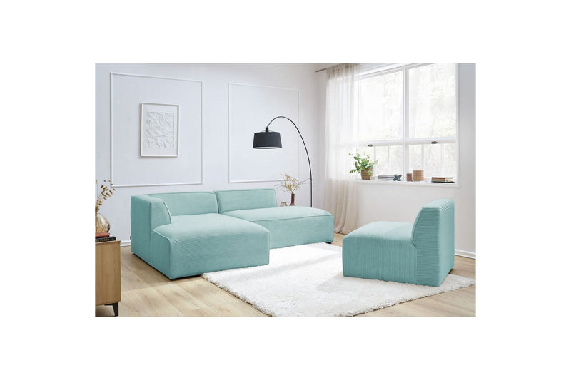 MEGEVE fixed corner sofa in corduroy - Left corner - BOBOCHIC - The Bradery