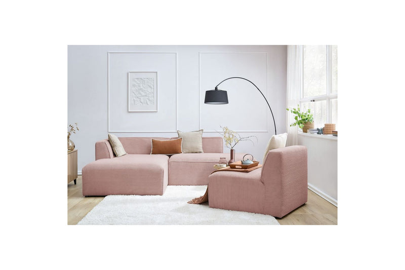 MEGEVE fixed corner sofa in corduroy - Left corner - BOBOCHIC - The Bradery