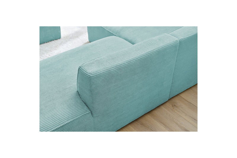 MEGEVE fixed corner sofa in corduroy - Left corner - BOBOCHIC - The Bradery