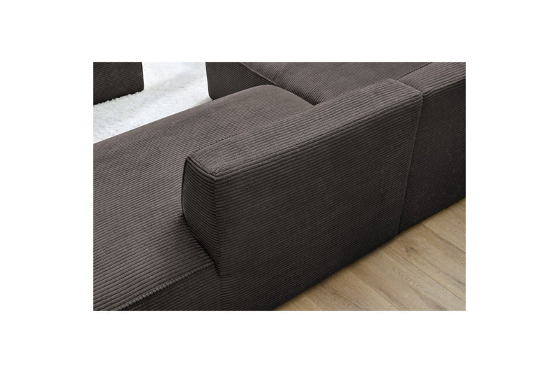 MEGEVE fixed corner sofa in corduroy - Left corner - BOBOCHIC - The Bradery