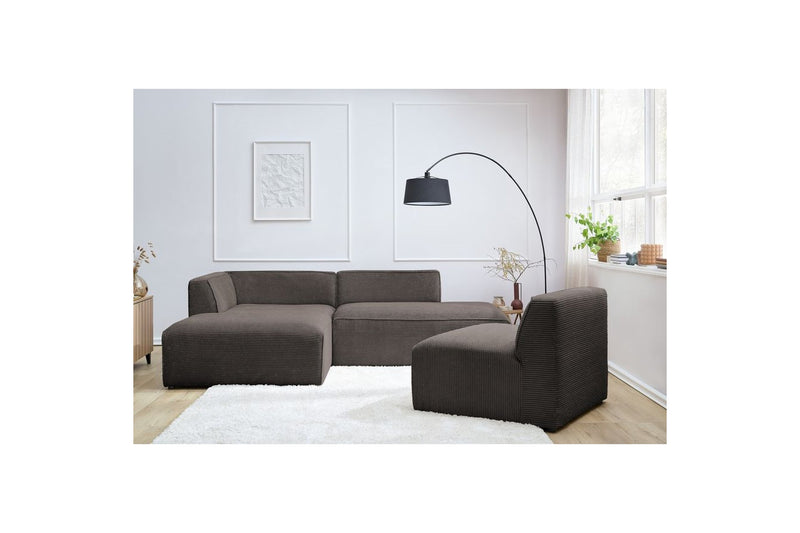 MEGEVE fixed corner sofa in corduroy - Left corner - BOBOCHIC - The Bradery