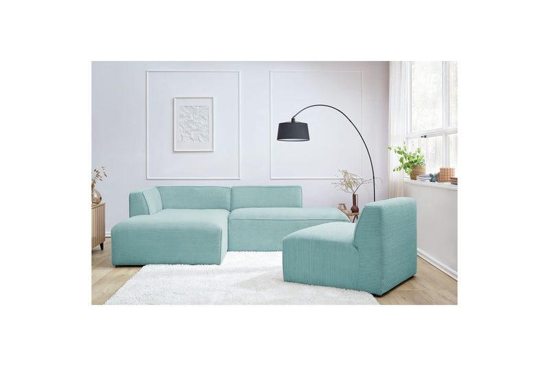 MEGEVE fixed corner sofa in corduroy - Left corner - BOBOCHIC - The Bradery