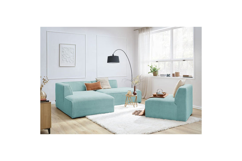 MEGEVE fixed corner sofa in corduroy - Left corner - BOBOCHIC - The Bradery