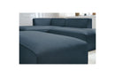 Canapé d'angle fixe modulable MEGEVE tissu lisse avec pouf - Angle gauche - BOBOCHIC - The Bradery