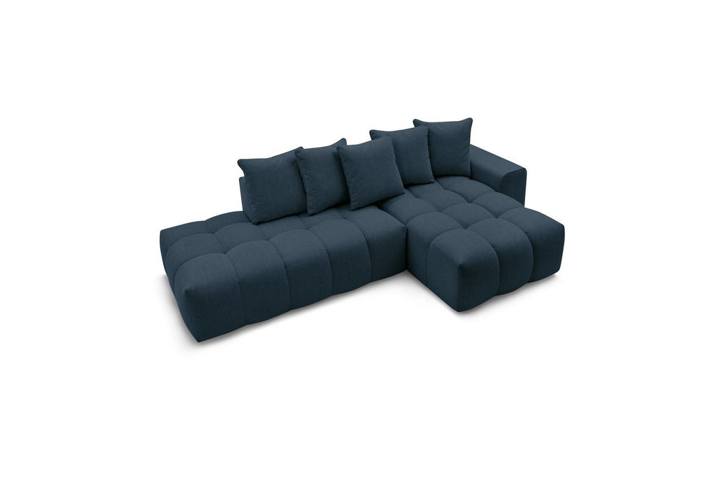 MONT WHITE fixed corner sofa in fabric - Right-hand corner - BOBOCHIC - The Bradery