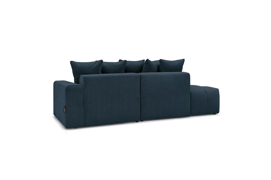 MONT WHITE fixed corner sofa in fabric - Right-hand corner - BOBOCHIC - The Bradery