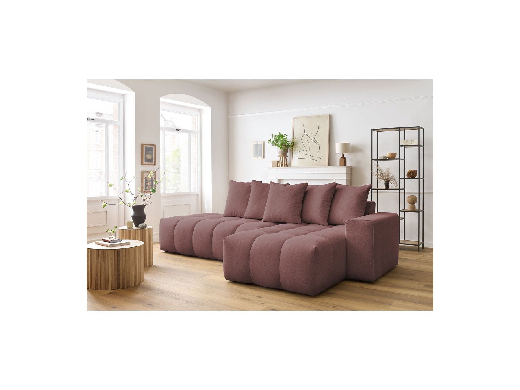 MONT BLANC fixed corner sofa in fabric - Right angle - BOBOCHIC -The Bradery