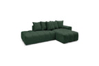 MONT WHITE fixed corner sofa in fabric - Right-hand corner - BOBOCHIC - The Bradery
