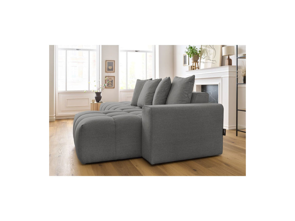 Fixed MONT WHITE fabric corner sofa - Right-hand corner - BOBOCHIC - The Bradery