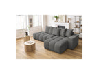 Fixed MONT WHITE fabric corner sofa - Right-hand corner - BOBOCHIC - The Bradery