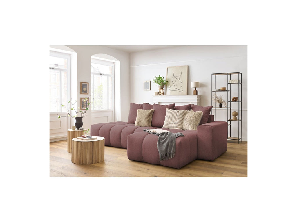 Fixed MONT WHITE fabric corner sofa - Right-hand corner - BOBOCHIC - The Bradery