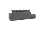 Fixed MONT WHITE fabric corner sofa - Right-hand corner - BOBOCHIC - The Bradery