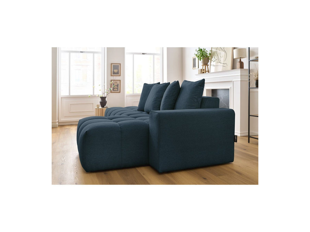 MONT WHITE fixed corner sofa in fabric - Right-hand corner - BOBOCHIC - The Bradery