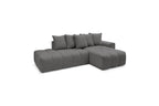 Fixed MONT WHITE fabric corner sofa - Right-hand corner - BOBOCHIC - The Bradery