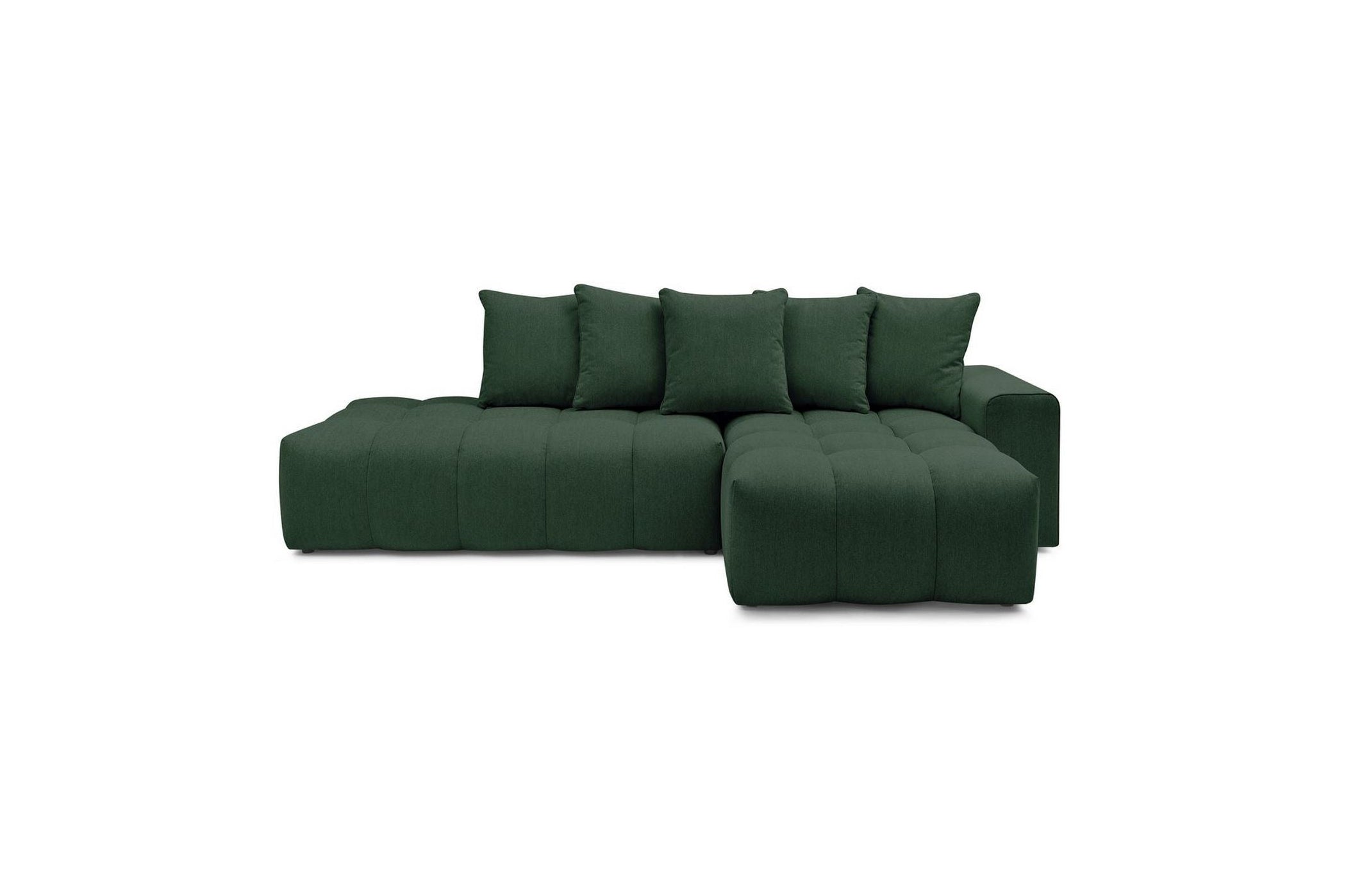 Fixed MONT WHITE fabric corner sofa - Right-hand corner - BOBOCHIC - The Bradery