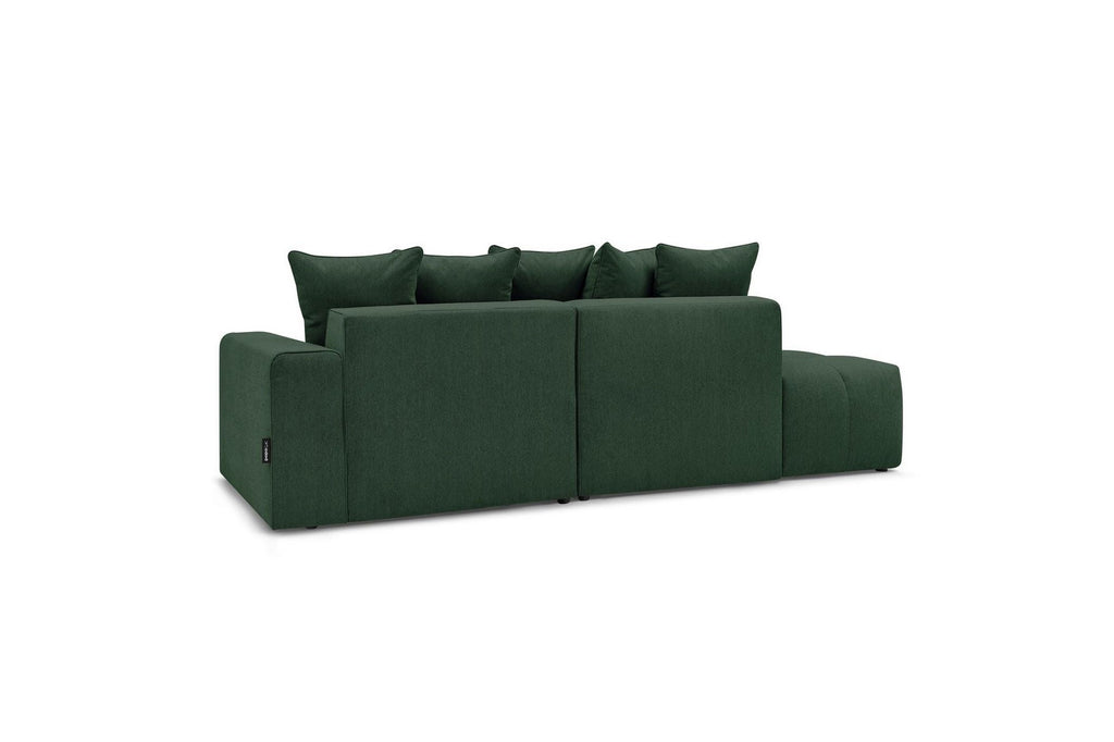 MONT WHITE fixed corner sofa in fabric - Right-hand corner - BOBOCHIC - The Bradery
