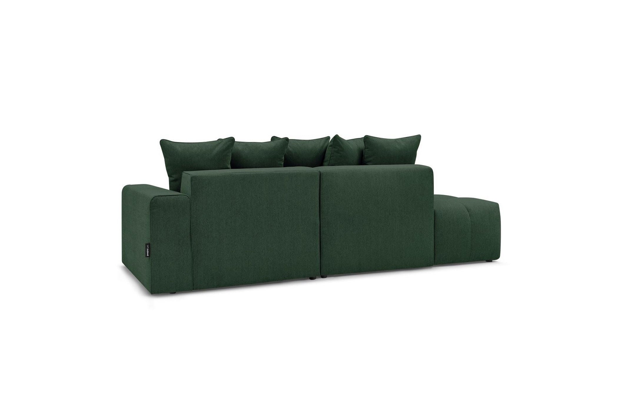 MONT WHITE fixed corner sofa in fabric - Right-hand corner - BOBOCHIC - The Bradery