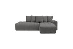 Fixed MONT WHITE fabric corner sofa - Right-hand corner - BOBOCHIC - The Bradery