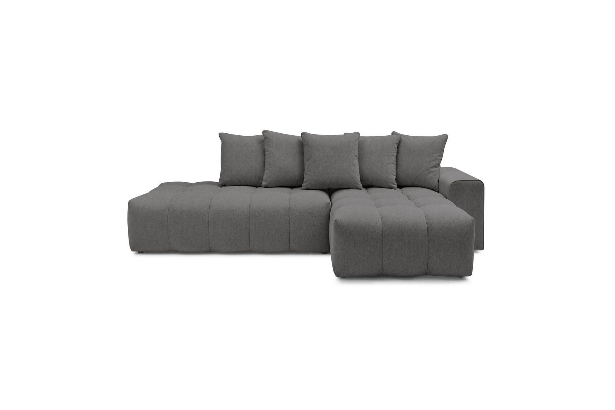 Fixed MONT WHITE fabric corner sofa - Right-hand corner - BOBOCHIC - The Bradery
