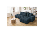 MONT WHITE fixed corner sofa in fabric - Right-hand corner - BOBOCHIC - The Bradery