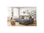 MONT WHITE fixed corner sofa in fabric - Right-hand corner - BOBOCHIC - The Bradery