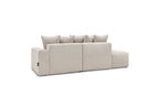 MONT WHITE fixed corner sofa in fabric - Right-hand corner - BOBOCHIC - The Bradery