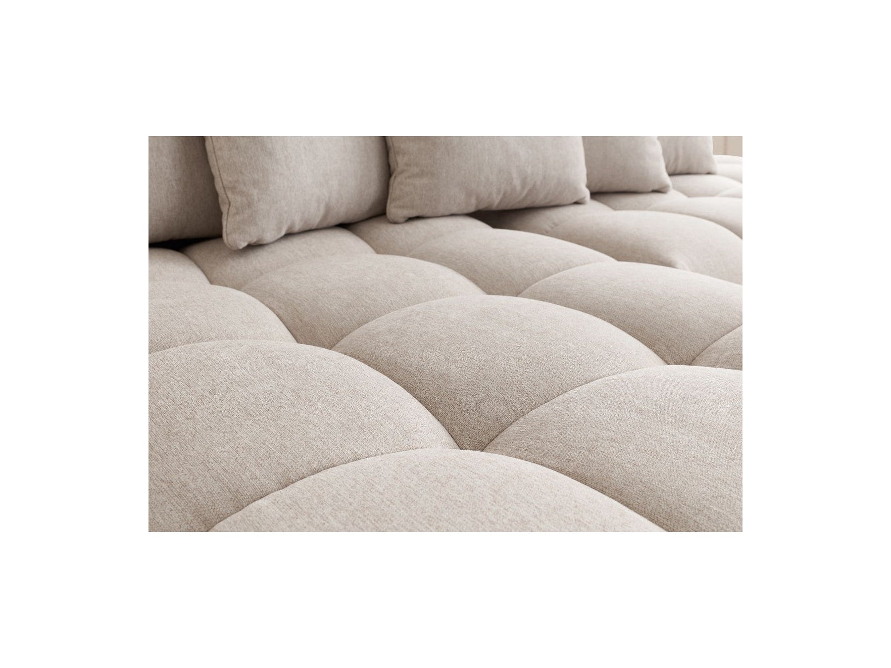 MONT WHITE fixed corner sofa in fabric - Right-hand corner - BOBOCHIC - The Bradery