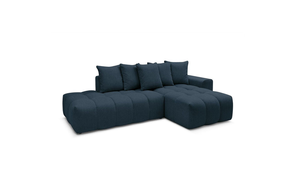 Fixed MONT WHITE fabric corner sofa - Right-hand corner - BOBOCHIC - The Bradery