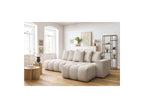 MONT WHITE fixed corner sofa in fabric - Right-hand corner - BOBOCHIC - The Bradery
