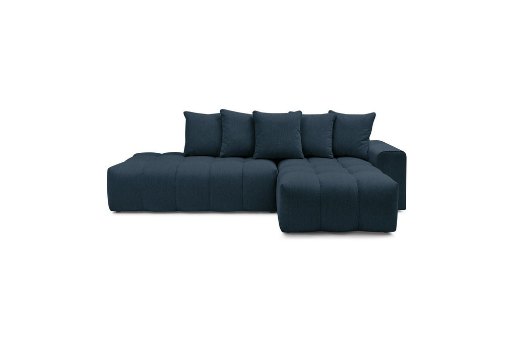 MONT WHITE fixed corner sofa in fabric - Right-hand corner - BOBOCHIC - The Bradery