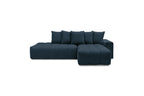 MONT WHITE fixed corner sofa in fabric - Right-hand corner - BOBOCHIC - The Bradery