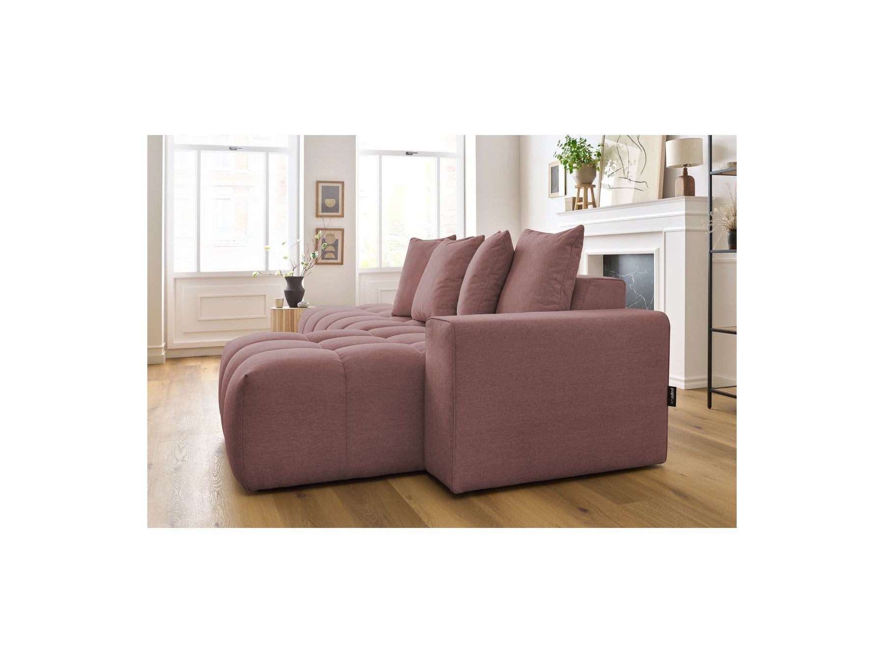 MONT BLANC fixed corner sofa in fabric - Right angle - BOBOCHIC -The Bradery
