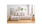 Fixed MONT WHITE fabric corner sofa - Left-hand corner - BOBOCHIC - The Bradery