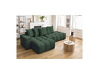 Fixed MONT WHITE fabric corner sofa - Left-hand corner - BOBOCHIC - The Bradery