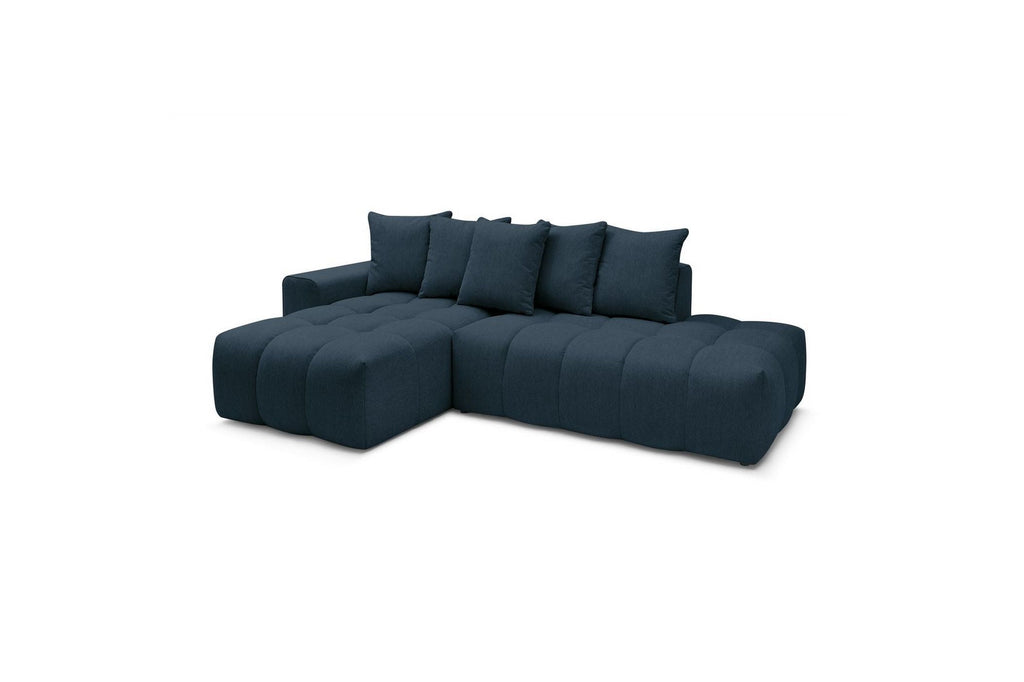Fixed MONT WHITE fabric corner sofa - Left-hand corner - BOBOCHIC - The Bradery